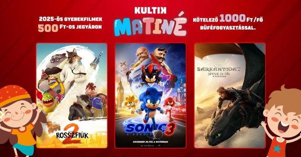 Kultik matiné: Sonic, a sündisznó 3 – filmvetítés a Kultik Pécs – Uránia Moziban